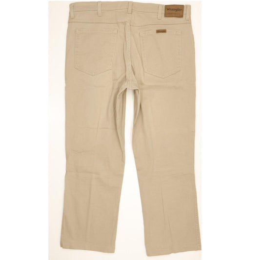 Wrangler Durable Quality Men Beige Straight Regular Stretch Jeans W38 L27