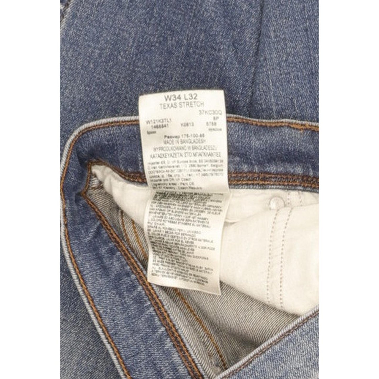 Wrangler Texas Men Blue Straight Regular Stretch Jeans W34 L31
