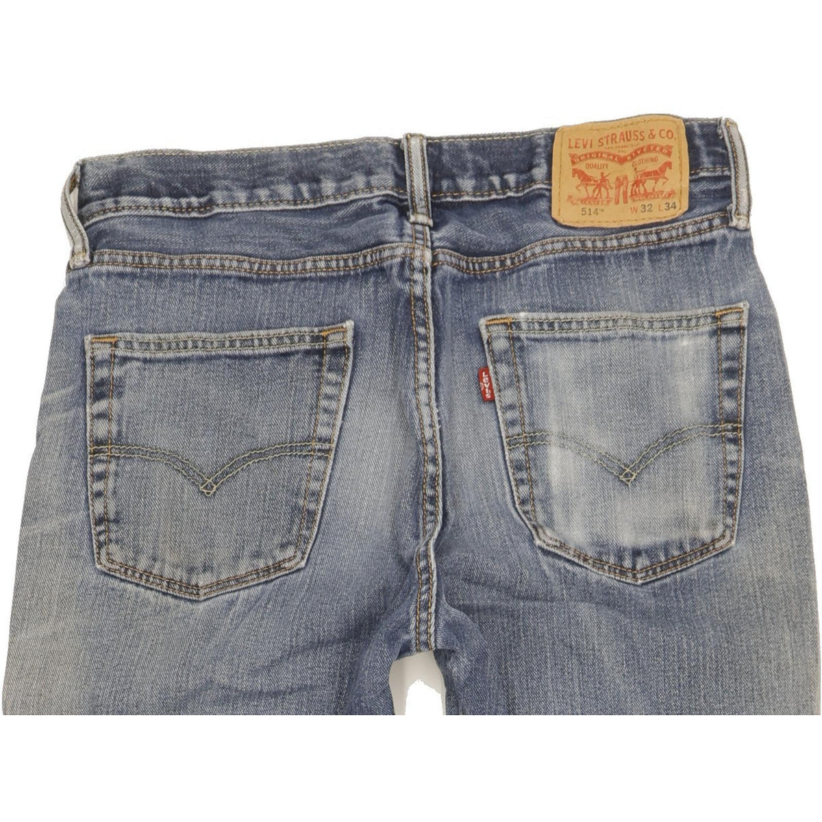 Levi's 514 Men Blue Straight Slim Jeans W32 L32