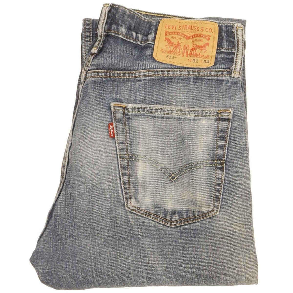 Levi's 514 Men Blue Straight Slim Jeans W32 L32