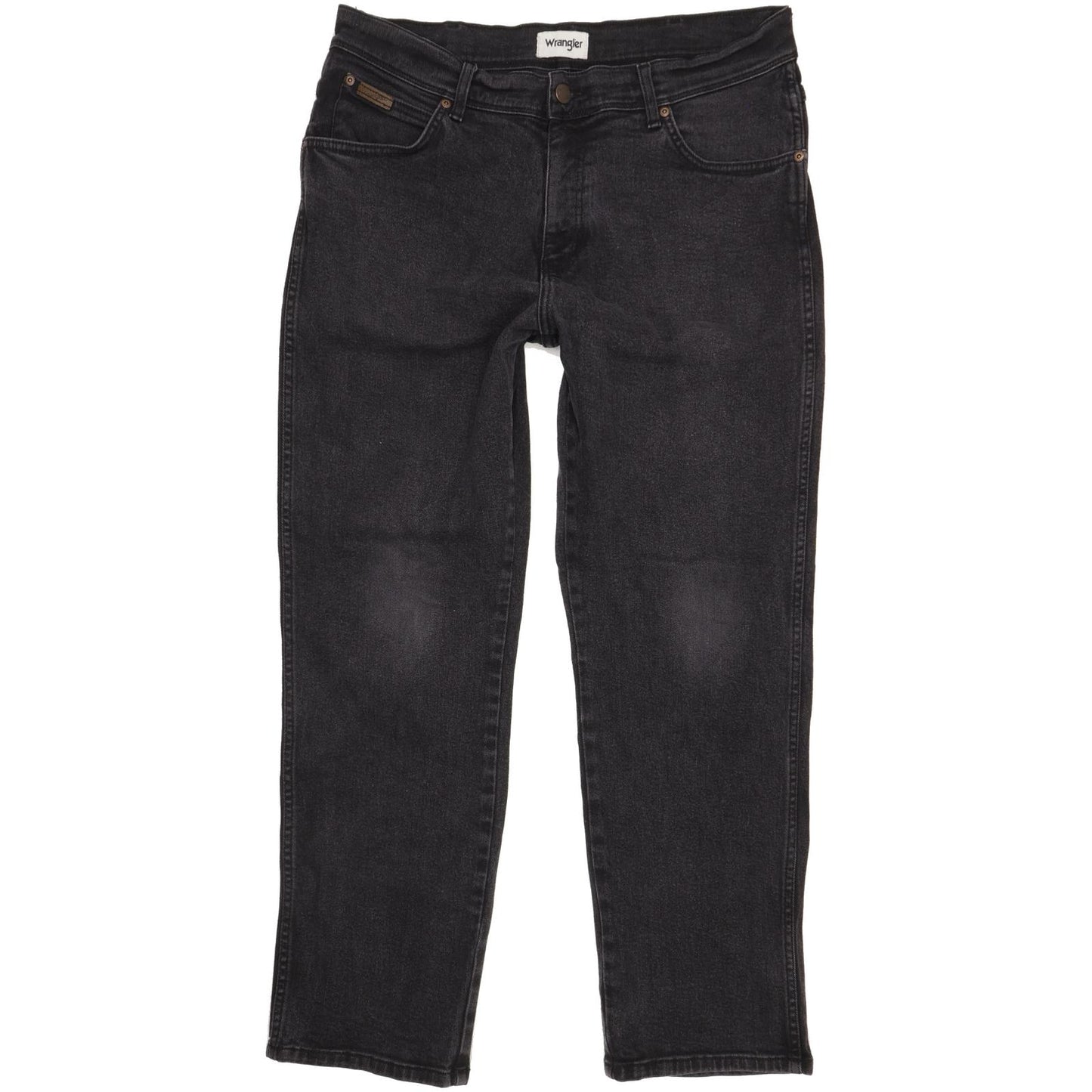 Wrangler Texas Men Black Straight Regular Stretch Jeans W36 L30