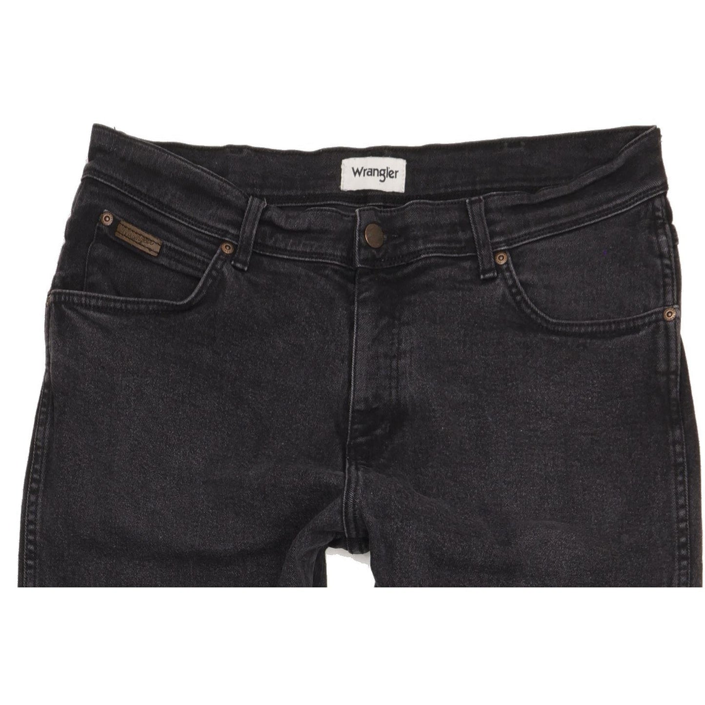 Wrangler Texas Men Black Straight Regular Stretch Jeans W36 L30