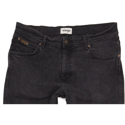 Wrangler Texas Men Black Straight Regular Stretch Jeans W36 L30