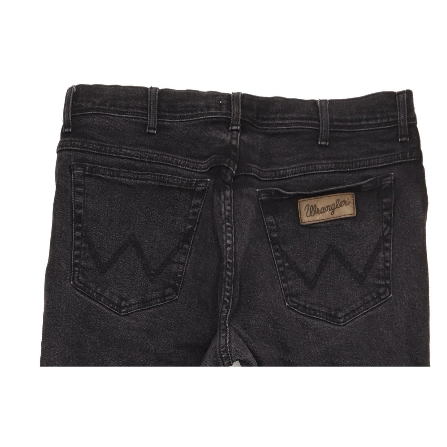 Wrangler Texas Men Black Straight Regular Stretch Jeans W36 L30