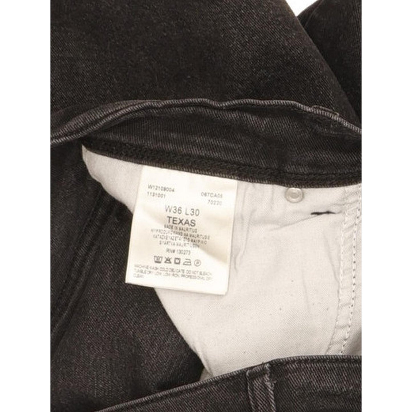 Wrangler Texas Men Black Straight Regular Stretch Jeans W36 L30