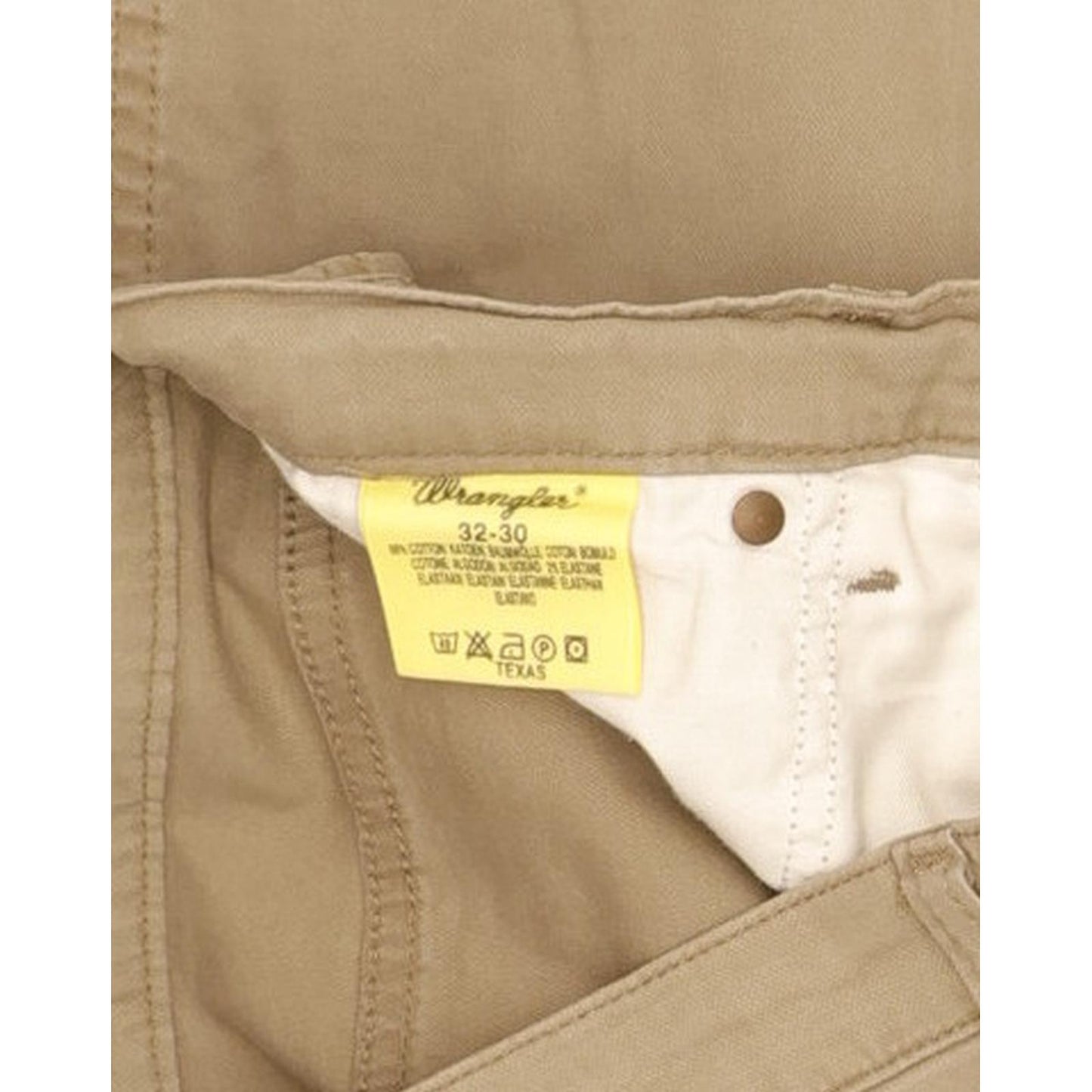 Wrangler Texas Men Beige Straight Regular Stretch Jeans W32 L30