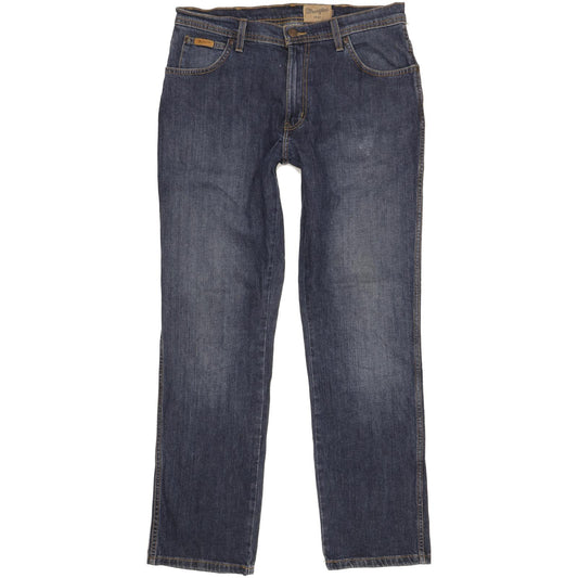 Wrangler Texas Men Blue Straight Regular Stretch Jeans W34 L32