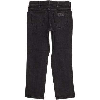 Wrangler Texas Men Black Straight Regular Stretch Jeans W36 L29