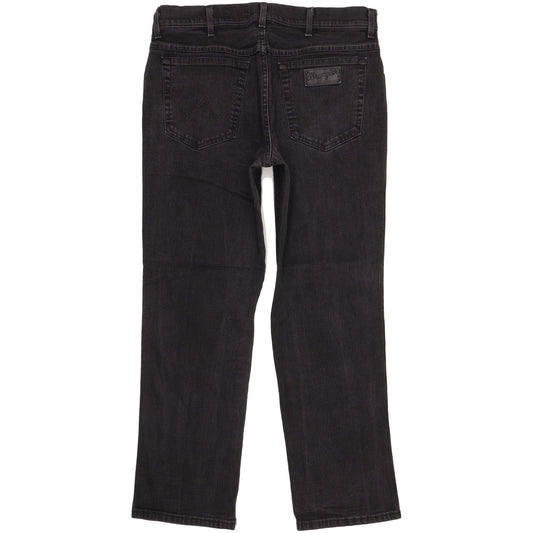 Wrangler Texas Men Black Straight Regular Stretch Jeans W36 L29