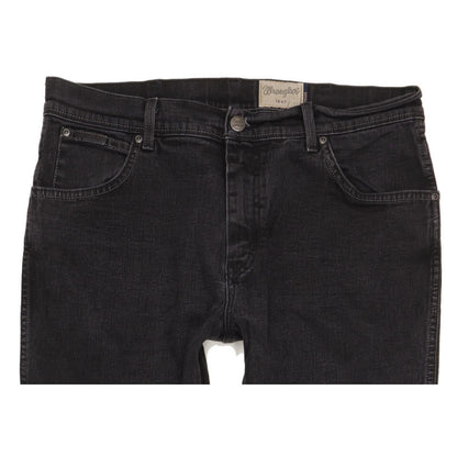 Wrangler Texas Men Black Straight Regular Stretch Jeans W36 L29