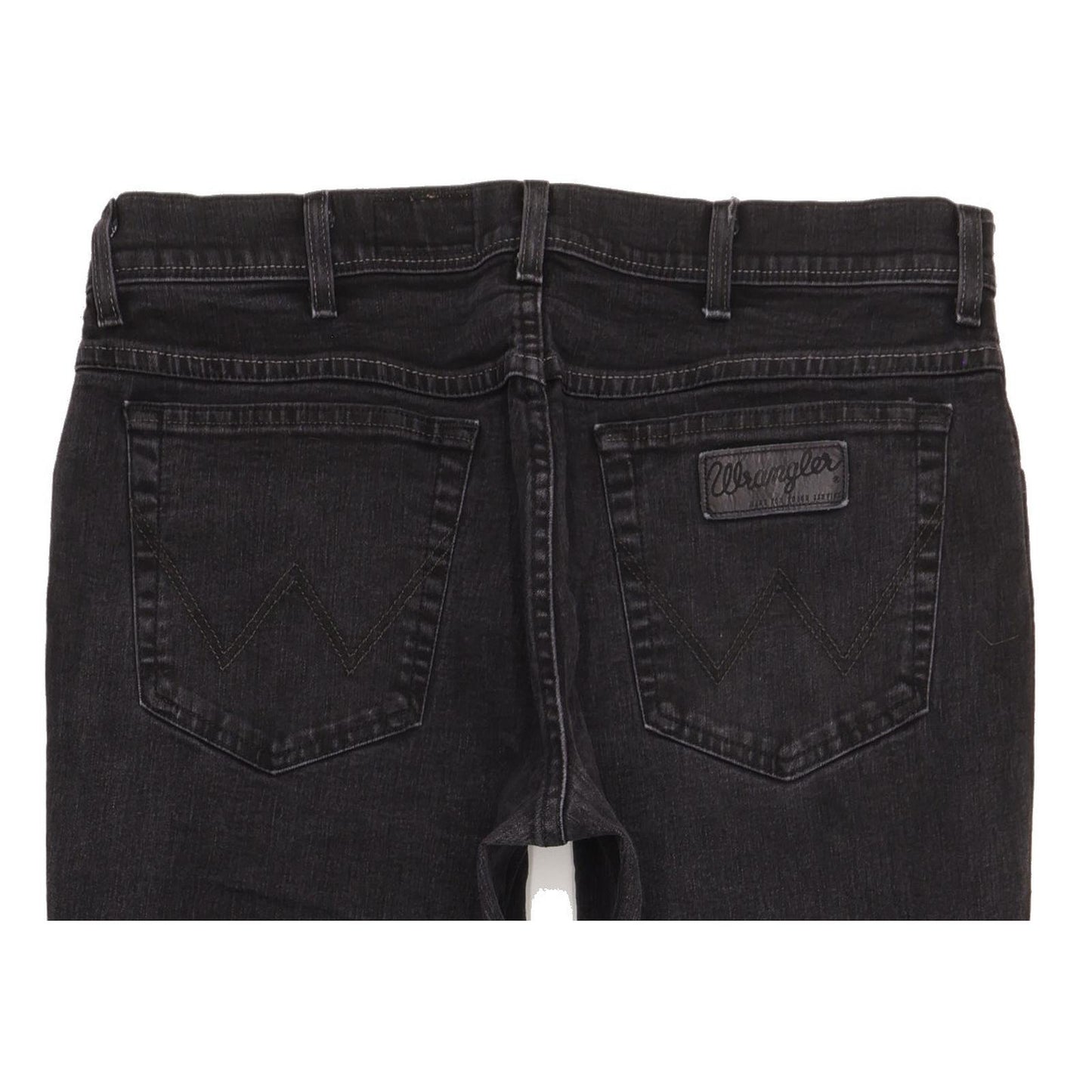Wrangler Texas Men Black Straight Regular Stretch Jeans W36 L29