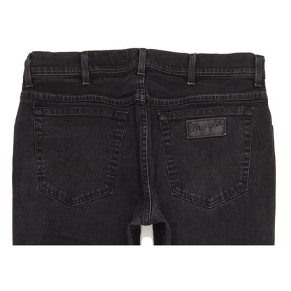Wrangler Texas Men Black Straight Regular Stretch Jeans W36 L29