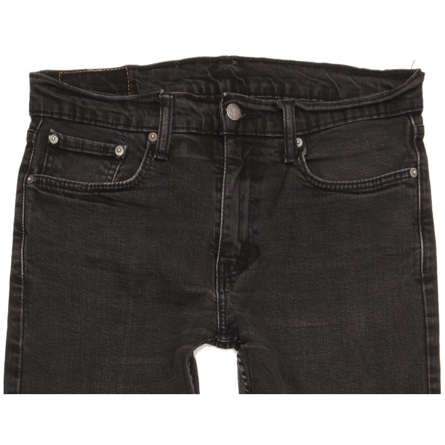 Levi's 502 Men Black Tapered Regular Stretch Jeans W32 L29