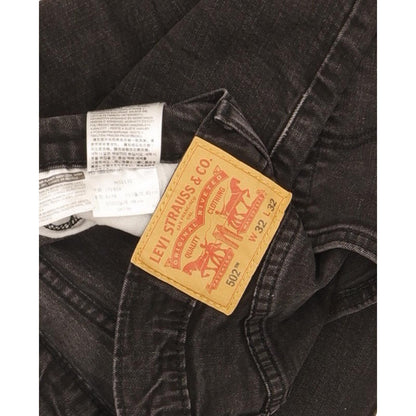 Levi's 502 Men Black Tapered Regular Stretch Jeans W32 L29