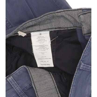 G-Star Bronson Men Blue Tapered Loose Chino Stretch Jeans W34 L34