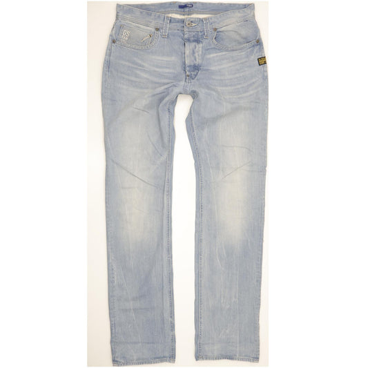 G-Star Attacc Men Blue Straight Regular Jeans W34 L36