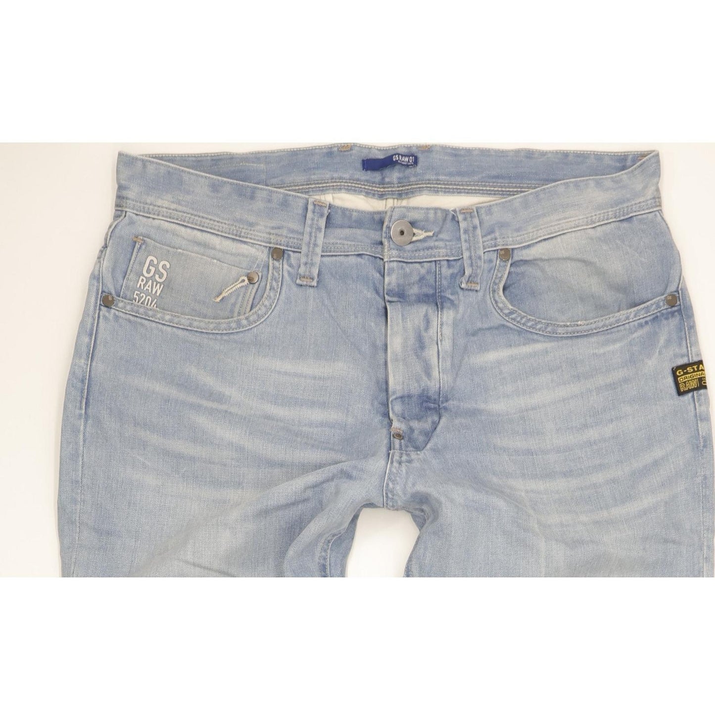 G-Star Attacc Men Blue Straight Regular Jeans W34 L36