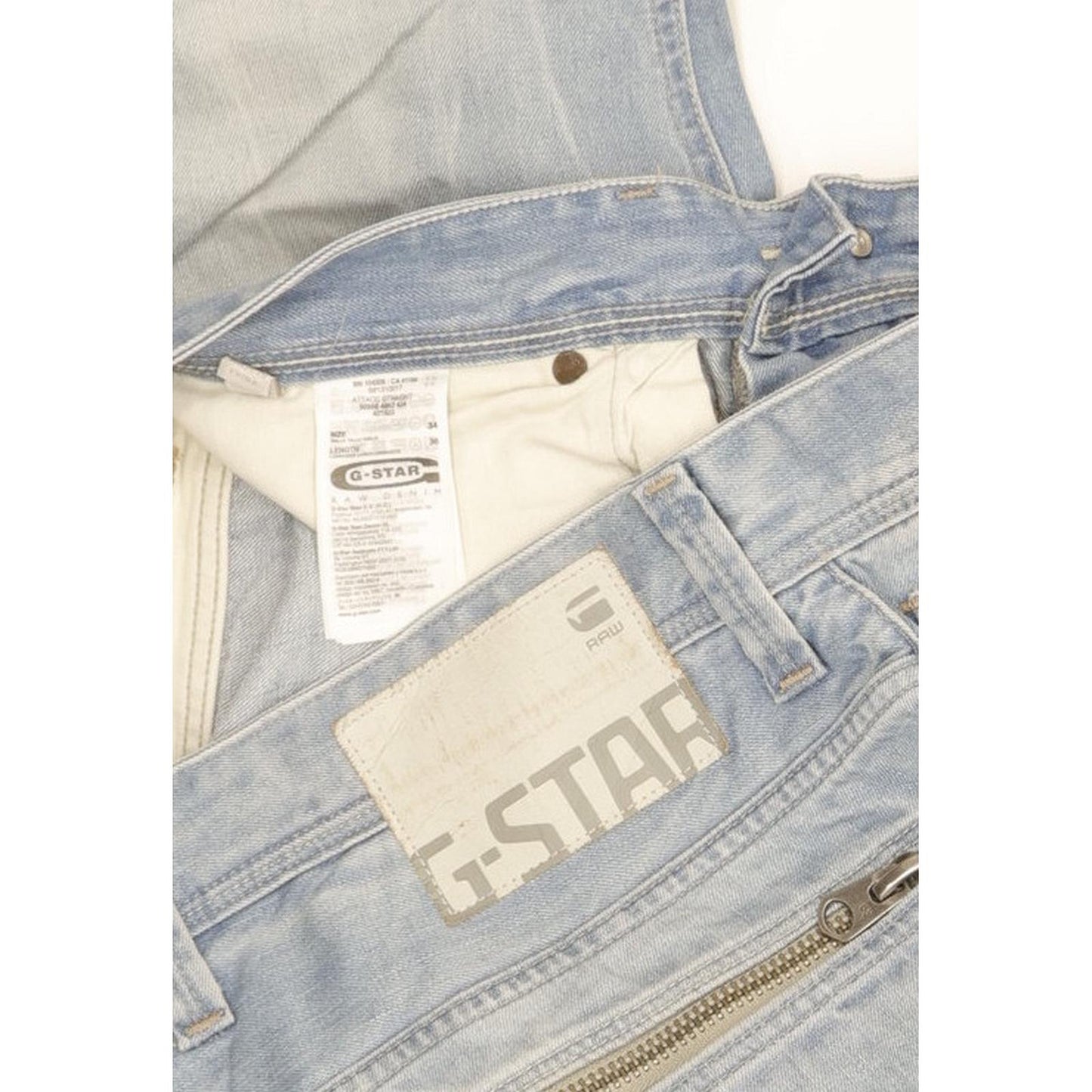 G-Star Attacc Men Blue Straight Regular Jeans W34 L36