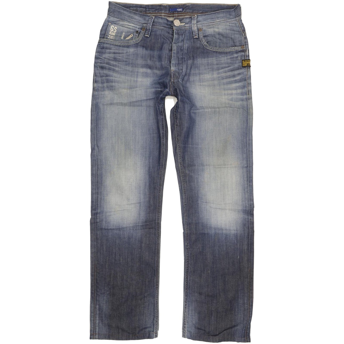 G-Star Men Blue Straight Regular Jeans W34 L33