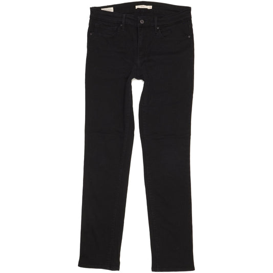 Levi's 712 Men Black Straight Slim Stretch Jeans W30 L31