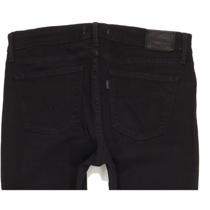 Levi's 712 Men Black Straight Slim Stretch Jeans W30 L31