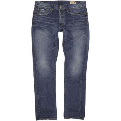 G-Star Men Blue Straight Regular Stretch Jeans W34 L33