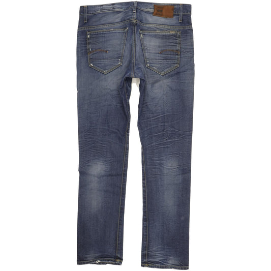 G-Star Men Blue Straight Regular Stretch Jeans W34 L33