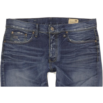 G-Star Men Blue Straight Regular Stretch Jeans W34 L33