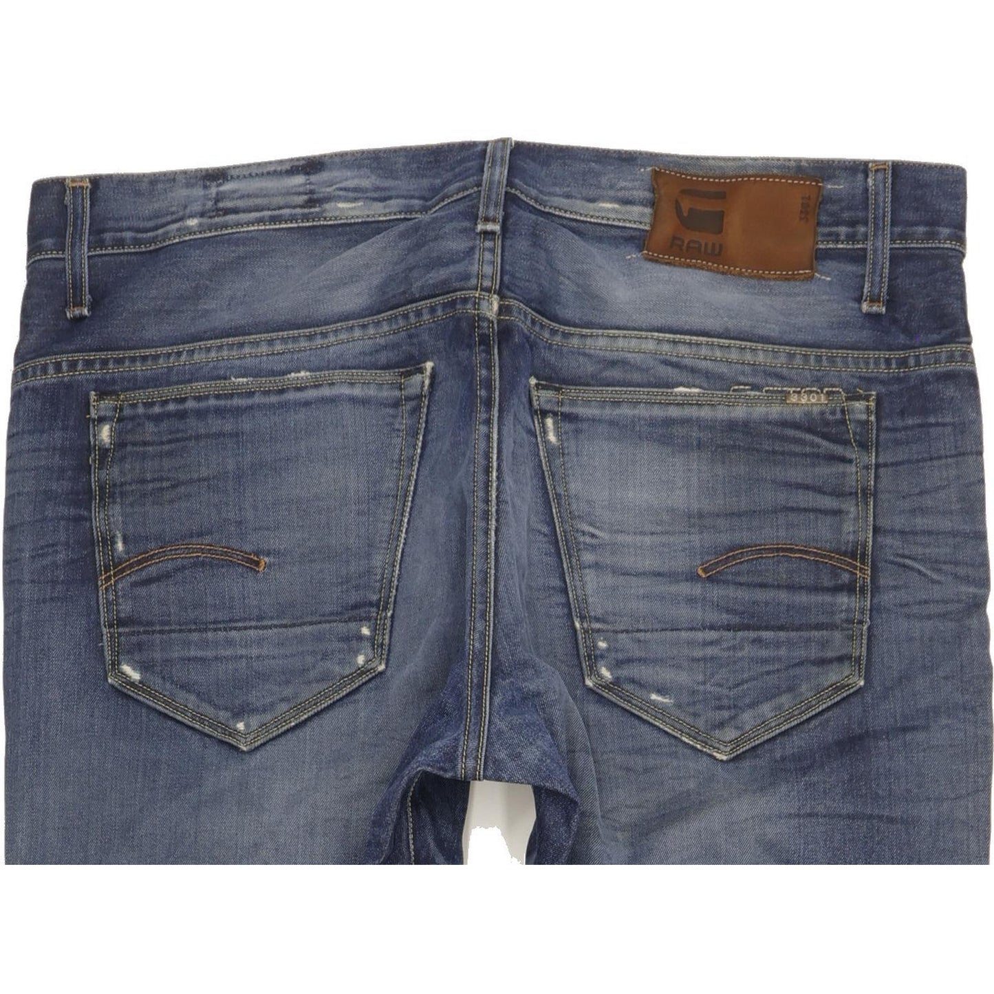 G-Star Men Blue Straight Regular Stretch Jeans W34 L33