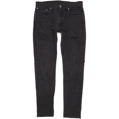 Levi's 512 Men Black Tapered Slim Stretch Jeans W34 L33
