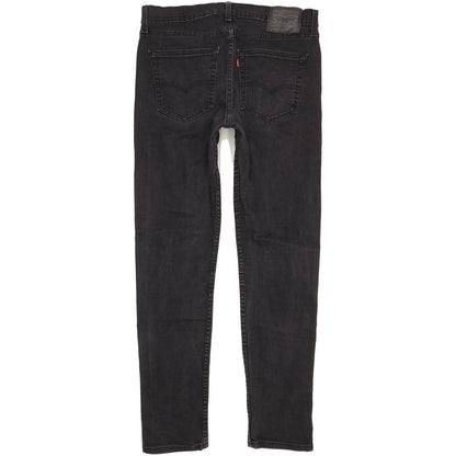 Levi's 512 Men Black Tapered Slim Stretch Jeans W34 L33