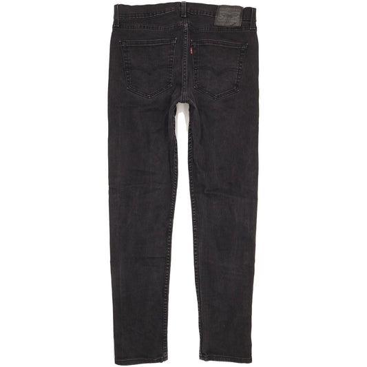Levi's 512 Men Black Tapered Slim Stretch Jeans W34 L33