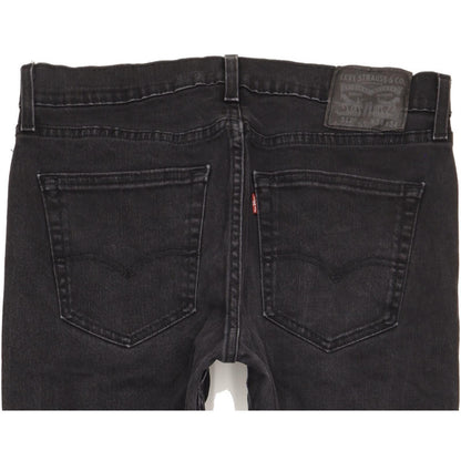 Levi's 512 Men Black Tapered Slim Stretch Jeans W34 L33