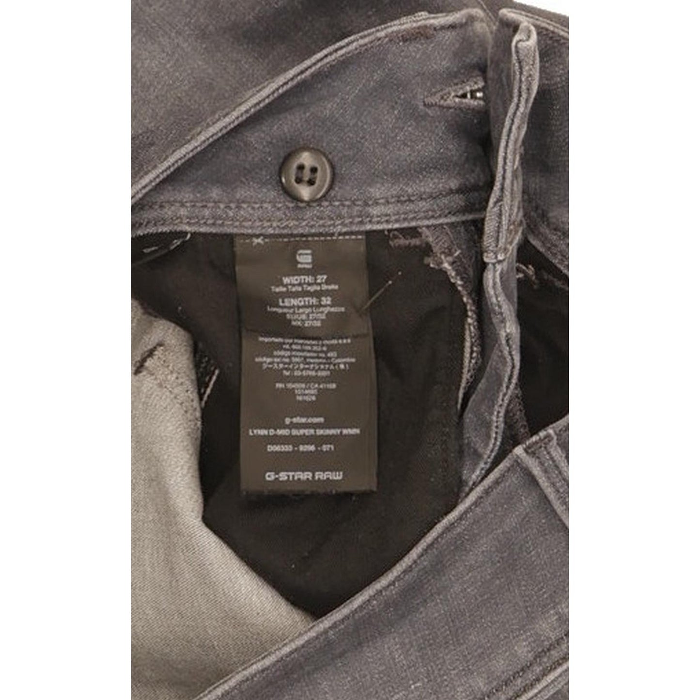 G-Star Lynn Women Grey Skinny Slim Stretch Jeans W27 L31