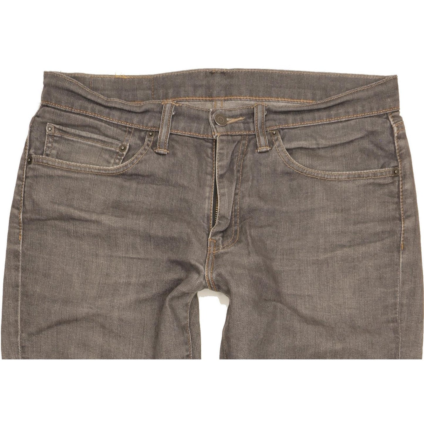 Levi's 511 Men Grey Straight Slim Stretch Jeans W34 L32
