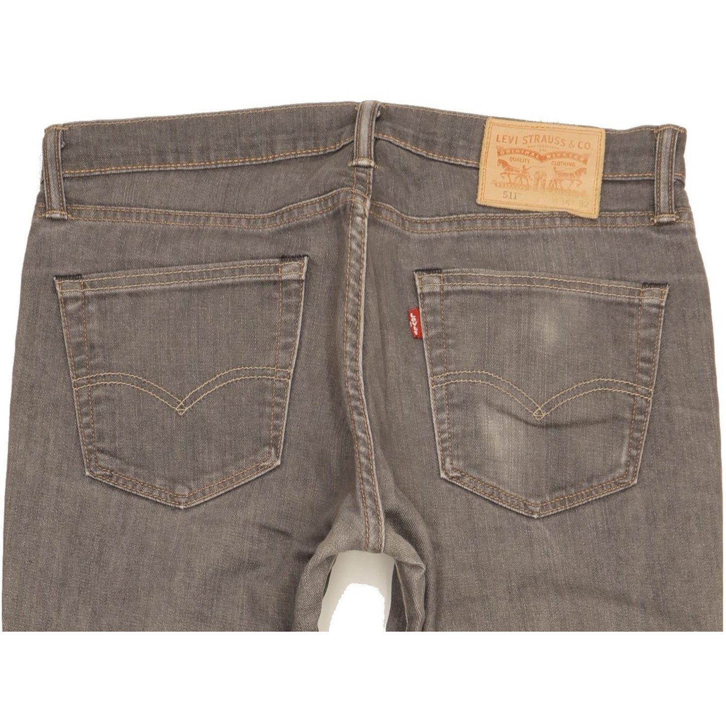 Levi's 511 Men Grey Straight Slim Stretch Jeans W34 L32