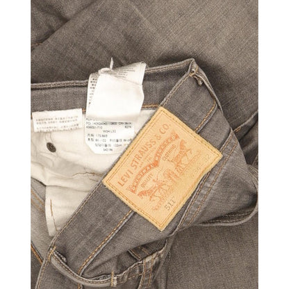 Levi's 511 Men Grey Straight Slim Stretch Jeans W34 L32