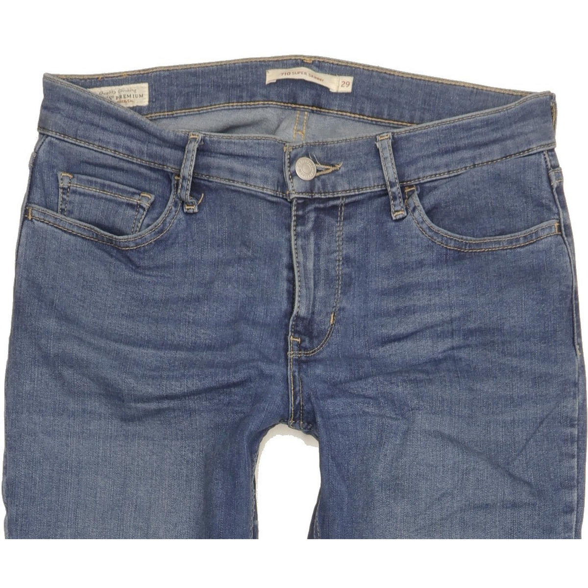 Levi's 710 Super Women Blue Skinny Slim Stretch Jeans W29 L29