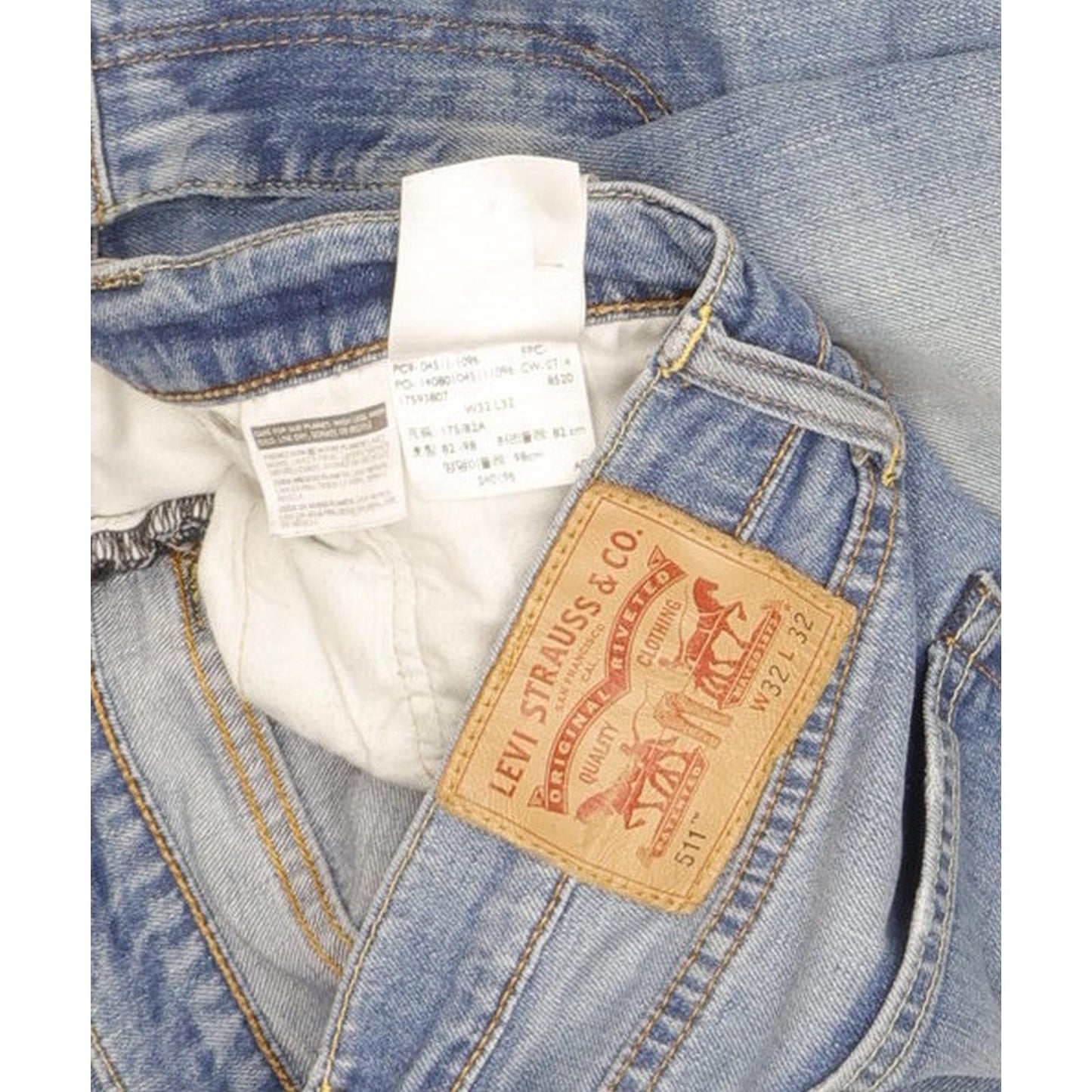 Levi's 511 Men Blue Straight Slim Stretch Jeans W32 L31