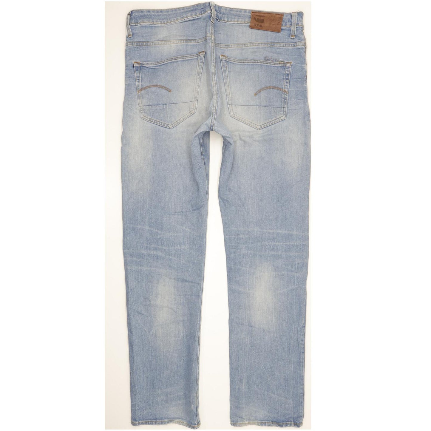 G-Star 3301 Men Blue Straight Regular Stretch Jeans W36 L34