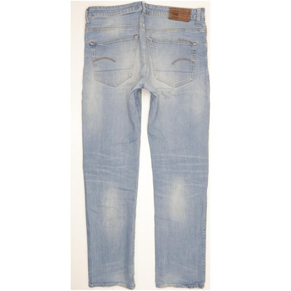 G-Star 3301 Men Blue Straight Regular Stretch Jeans W36 L34