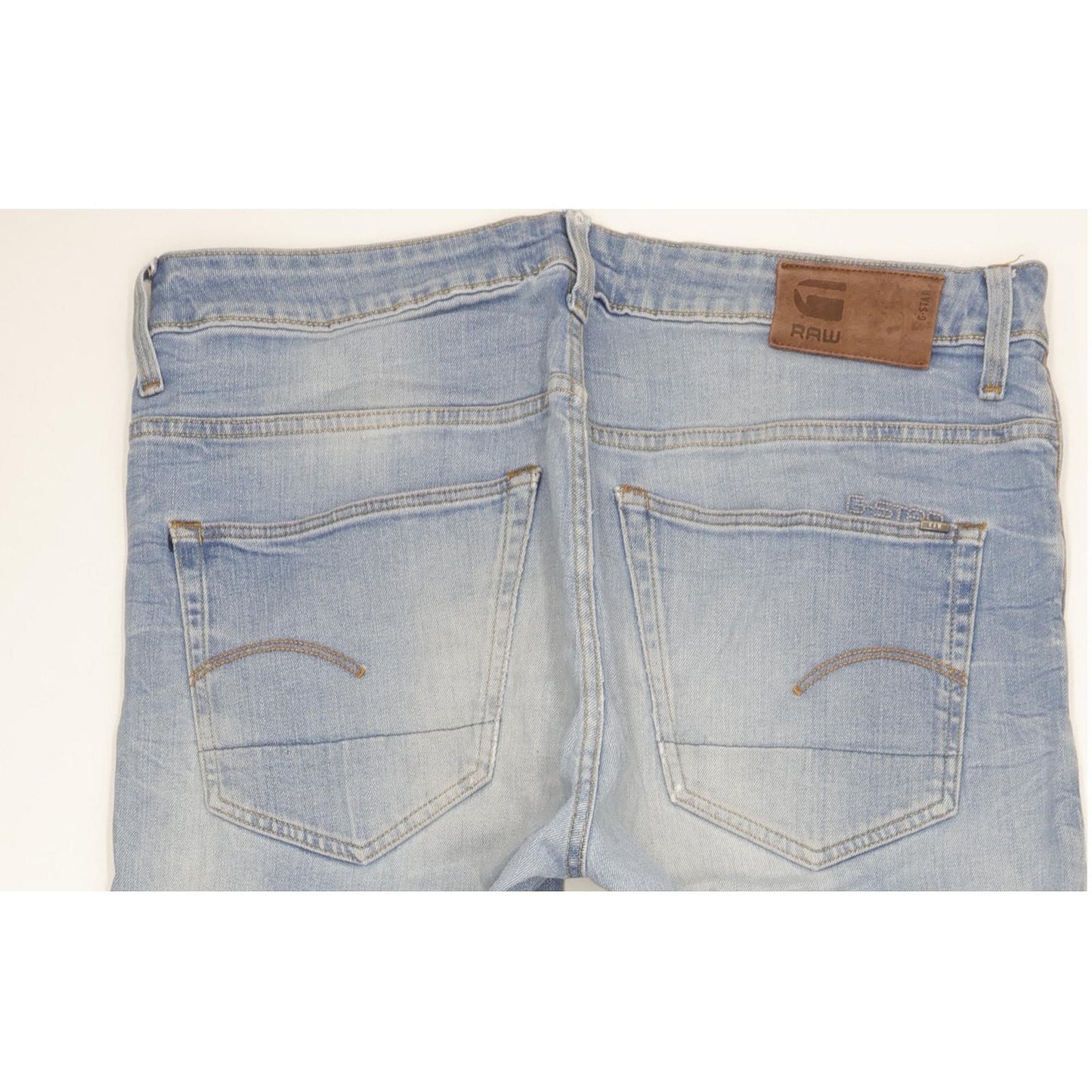 G-Star 3301 Men Blue Straight Regular Stretch Jeans W36 L34