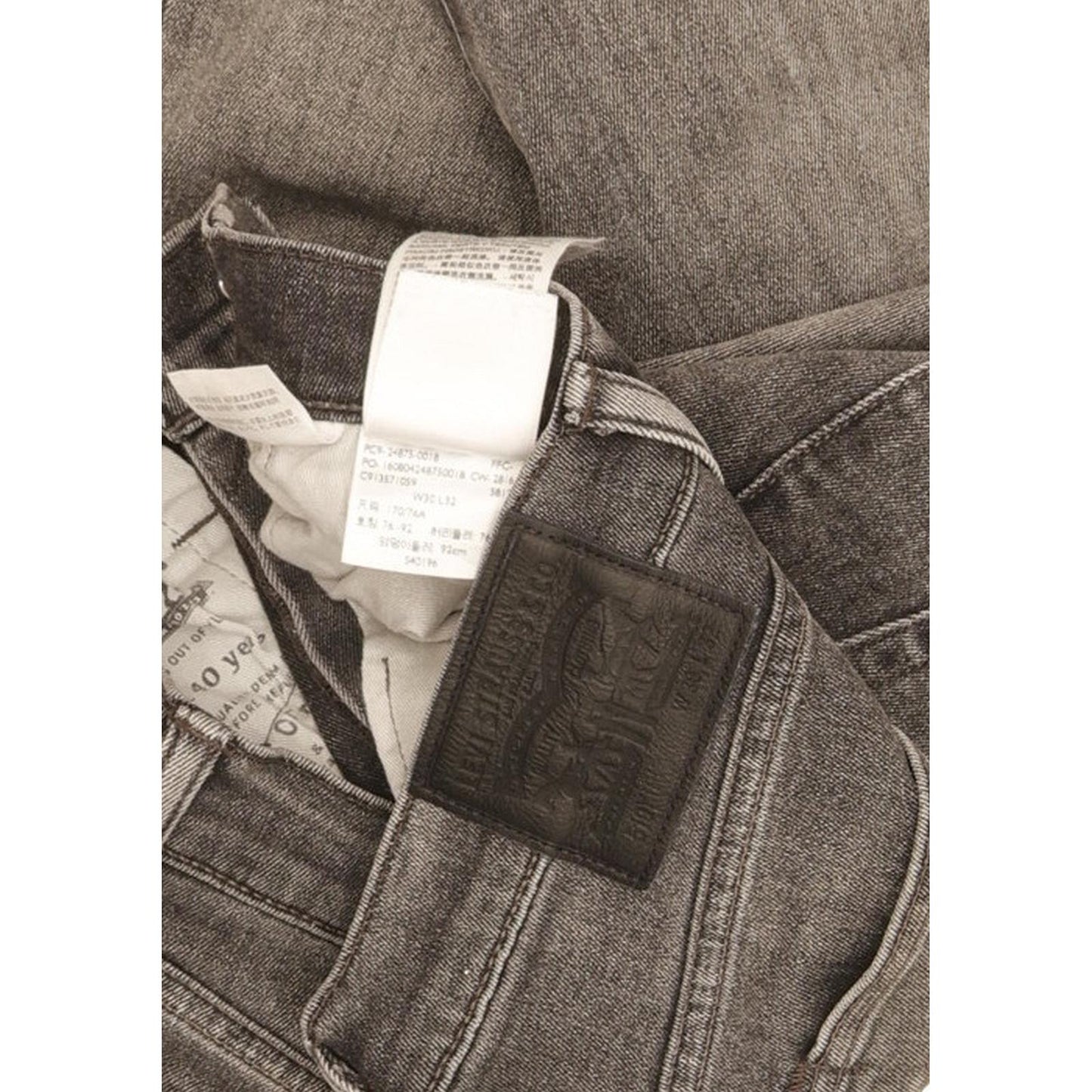 Levi's 519 Men Grey Skinny Slim Stretch Jeans W30 L28
