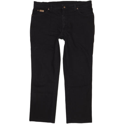 Wrangler Texas Men Black Straight Regular Stretch Jeans W40 L31