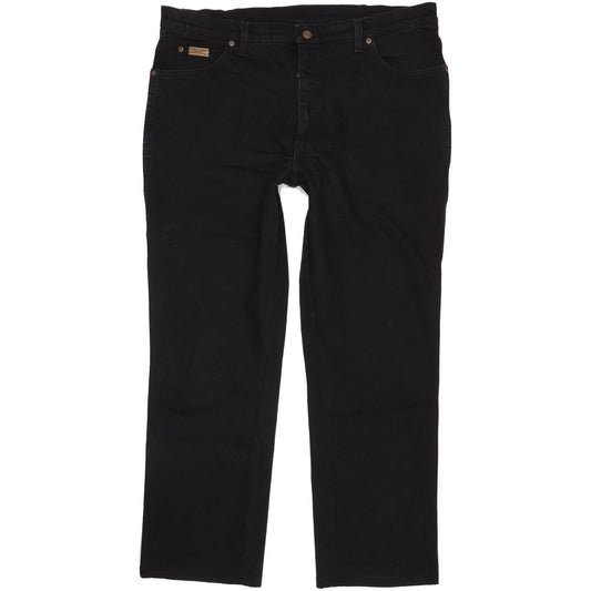 Wrangler Texas Men Black Straight Regular Stretch Jeans W40 L31