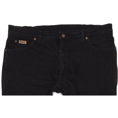 Wrangler Texas Men Black Straight Regular Stretch Jeans W40 L31