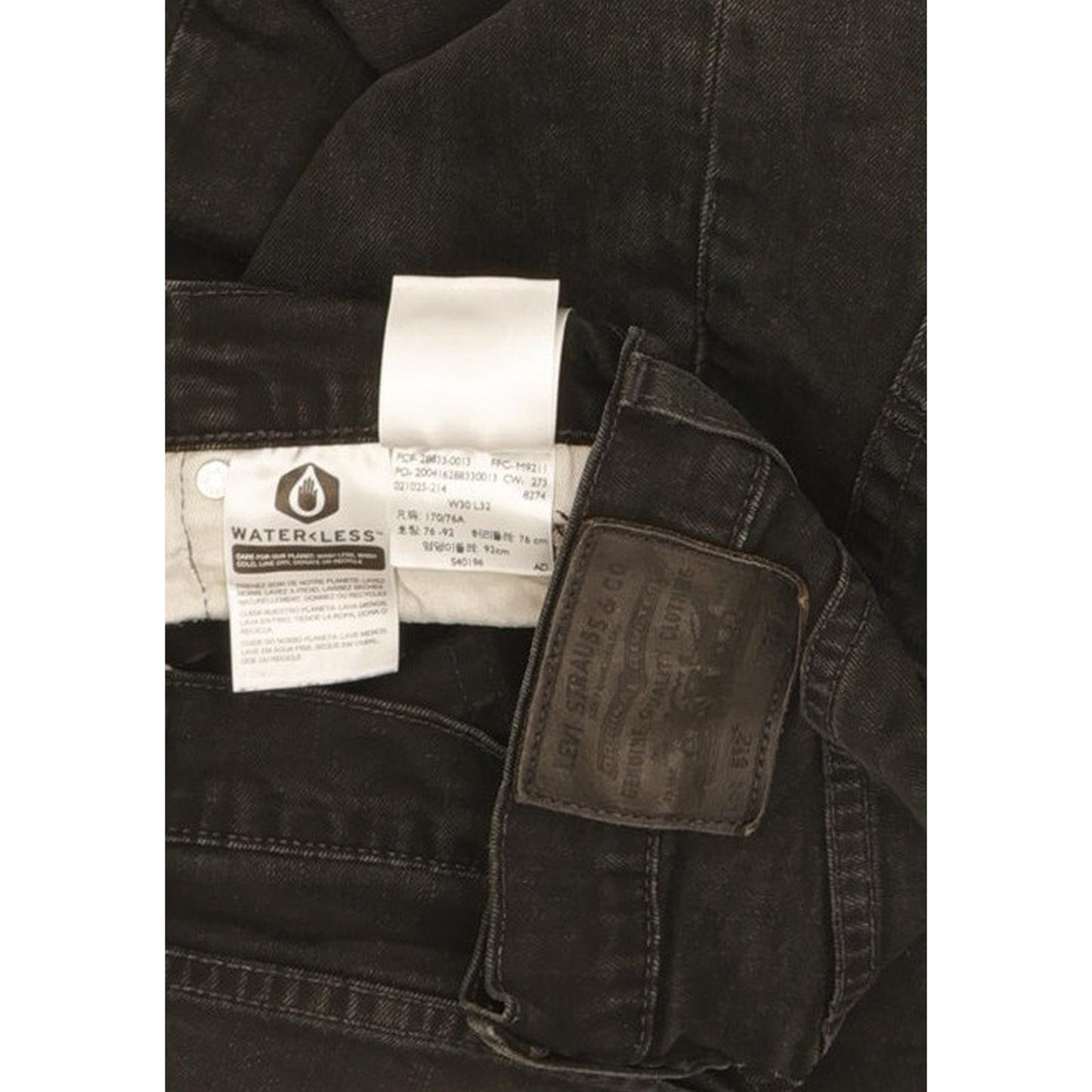 Levi's 512 Men Black Tapered Slim Stretch Jeans W30 L30