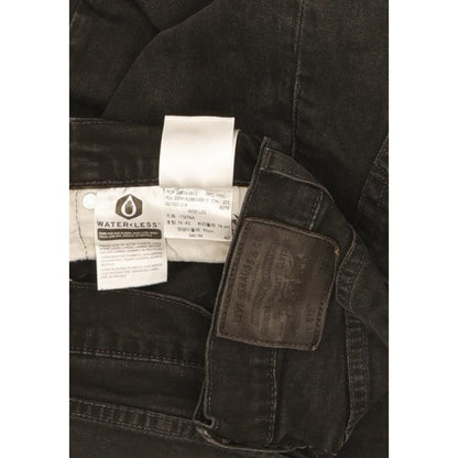 Levi's 512 Men Black Tapered Slim Stretch Jeans W30 L30