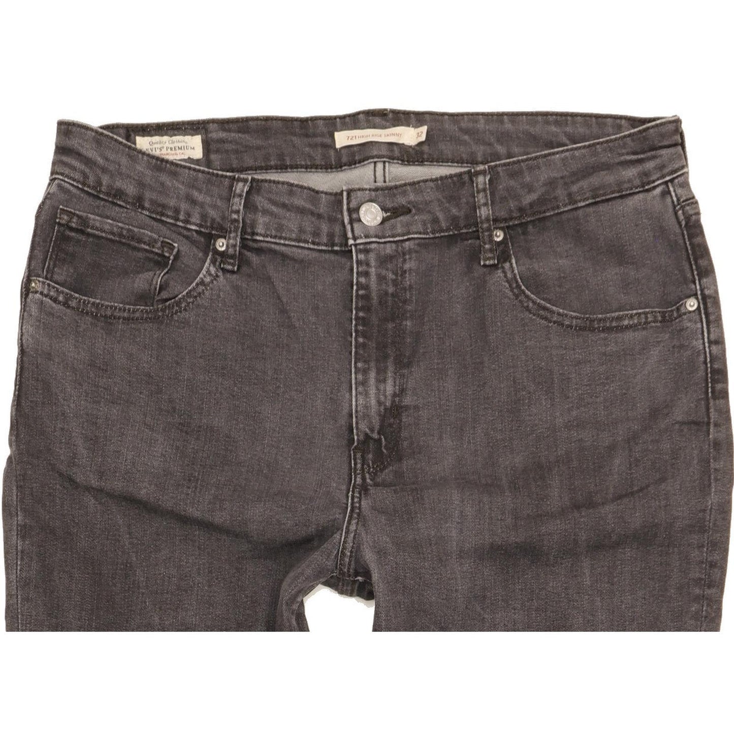 Levi's 721 Grey Skinny Slim Stretch Jeans High Waisted W32 L32