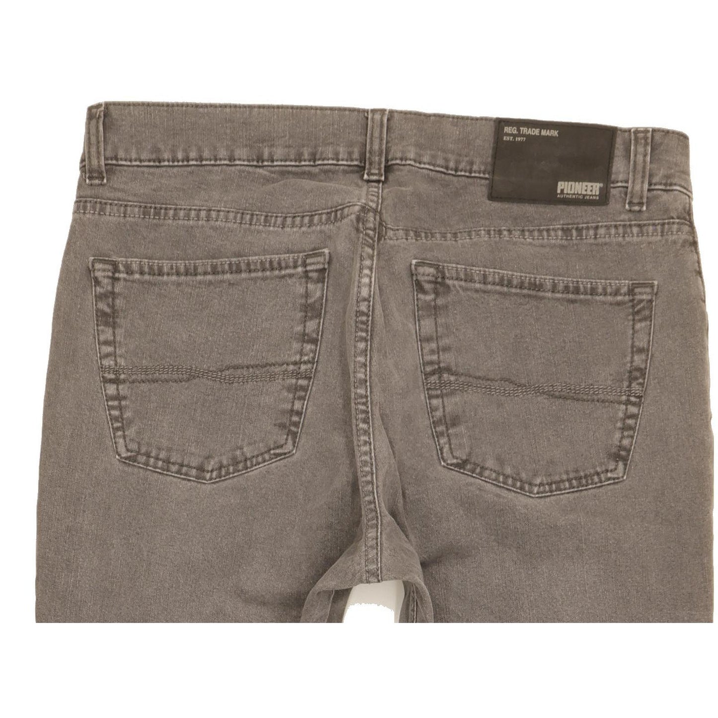 Pioneer Men Grey Straight Regular Stretch Jeans W33 L31